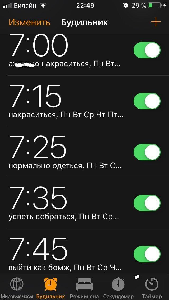 Будильник то поставила. Много будильников на телефоне. Прикольный будильник на телефон. Телефон с будильником на экране. Мемы про будильник.