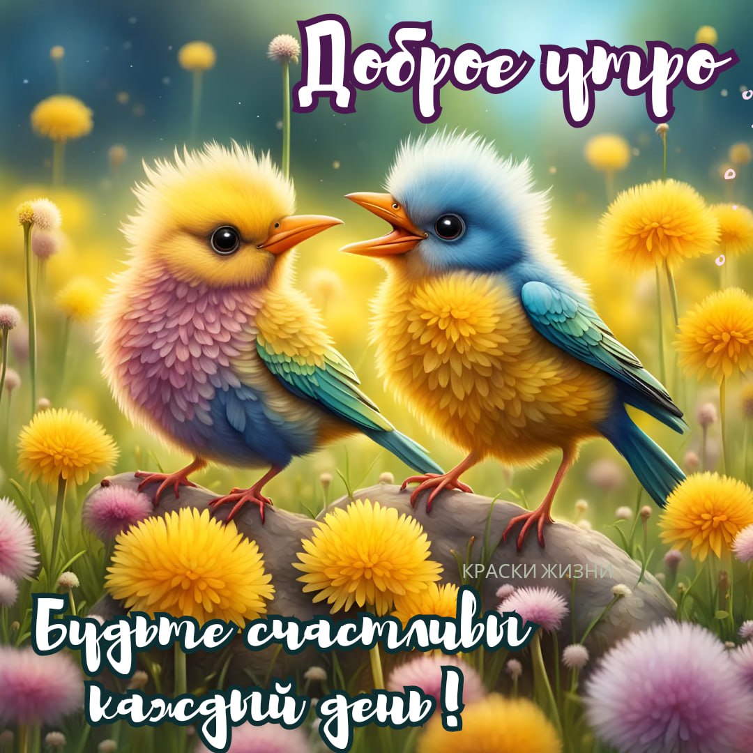 Открытки с птицами доброе утро